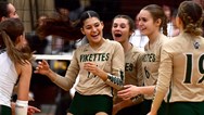 Central Catholic girls volleyball flips the switch, dispatches rival Becahi in district semifinals