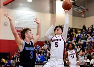 Liberty boys basketball leads from start to finish in D-11 6A win against Nazareth