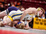 Notre Dame wrestling cruises into state semifinals by handling Bishop McDevitt